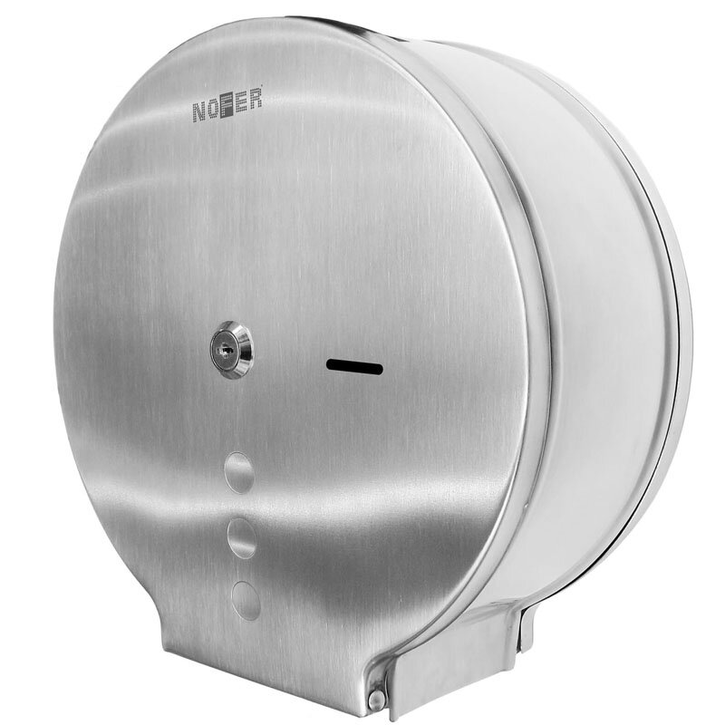 Изображение товара Диспенсер Nofer для туалетной бумаги из нержавеющей стали с замком и инерционным фиксатором