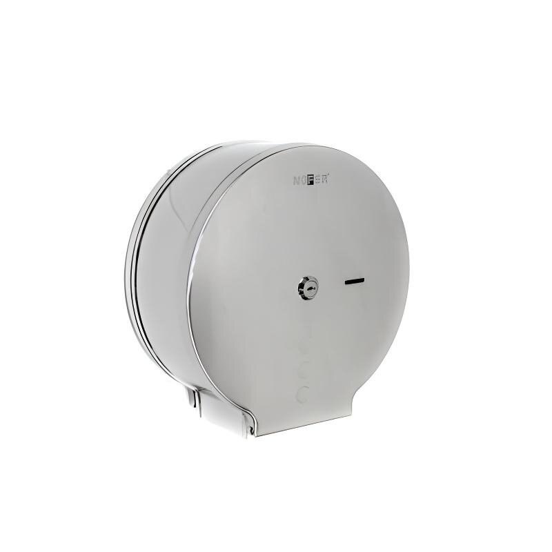 Изображение товара Диспенсер Nofer для туалетной бумаги из нержавеющей стали с замком и инерционным фиксатором