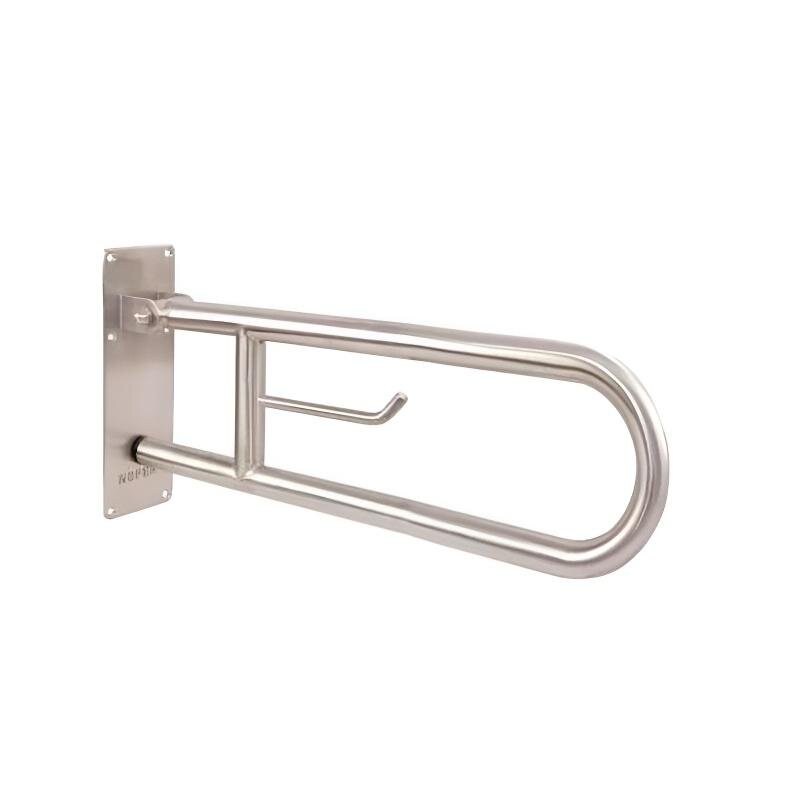 Изображение товара Поручень полукруглый Nofer 15051.85.B 85 см, для людей с ограниченными возможностями, глянцевая