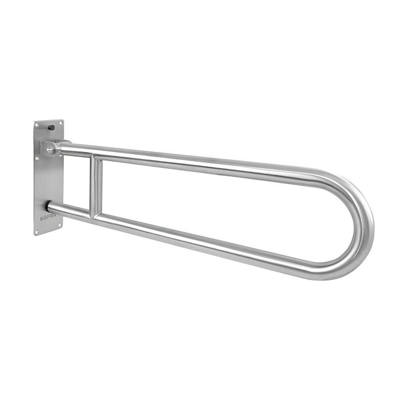 Изображение товара Поручень полукруглый Nofer 15051.SP.80.S 80 см, без держателя для туалетной бумаги, нержавеющая сталь матовая 