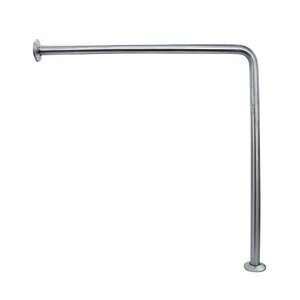 Изображение товара Поручень Nofer 15198.B 70 см, с настенным и двумя напольными точками опоры, нержавеющая сталь глянцевая
