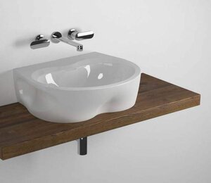 Изображение товара Раковина Flaminia Void VD60L 60х50 см белая подвесная дизайнерская