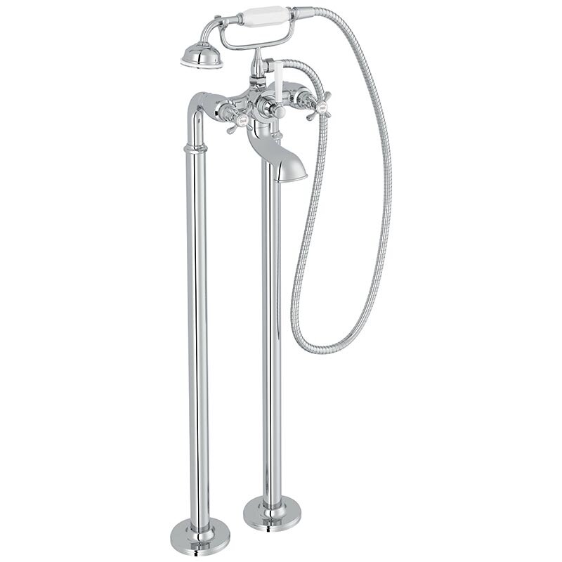 Изображение товара Напольный смеситель Jacob Delafon Cleo 1889 с хромом для ванны и душа