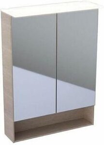 Изображение товара Зеркальный шкаф Geberit Acanto 500.644.00.2, 60 см, с LED подсветкой, с полкой, цвет дуб мистик