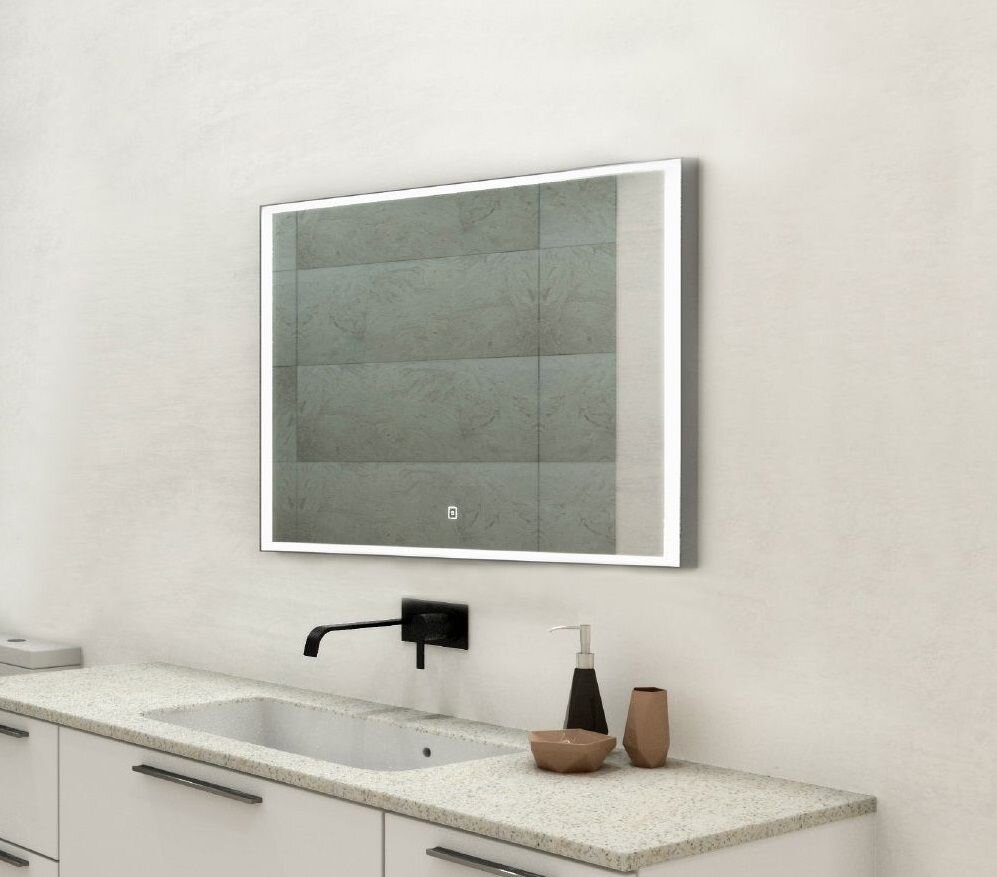 Изображение товара Зеркало Art&Max Arezzo AM-Are-1000-800-DS-FC 100 x 80 см с подсветкой, диммер, хром матовый