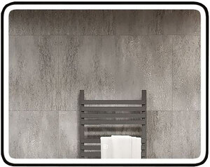 Изображение товара Зеркало Art&Max Genova AM-Gen-1200-800-DS-F 120 x 80 см с подсветкой, диммер, черный