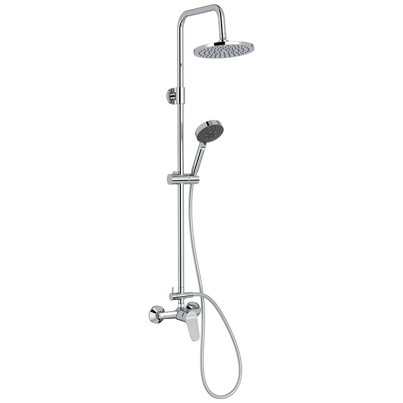 Изображение товара Душевая система Jacob Delafon Brive E24329-CP хром с верхним и ручным душем