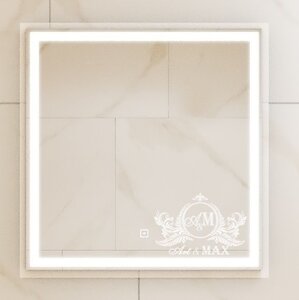Изображение товара Зеркало с подсветкой и диммером Art&Max Monza 80x80 см белое италия