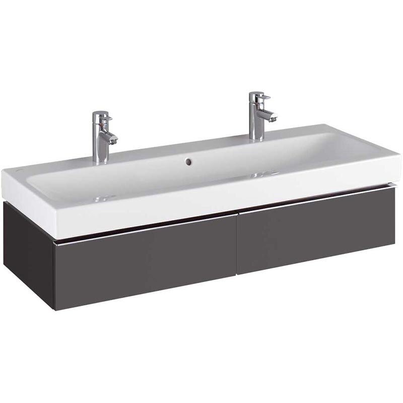 Изображение товара Тумба под сдвоенную раковину Geberit iCon 841121000, 120 см, подвесная, цвет тёмно-серый матовый Изображение товара Тумба под сдвоенную раковину Geberit iCon 841121000, 120 см, подвесная, цвет тёмно-серый матовый