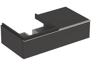 Изображение товара Тумба под раковину Geberit iCon 841491000/841591000, 89 см, L/R, подвесная, цвет тёмно-серый матовый