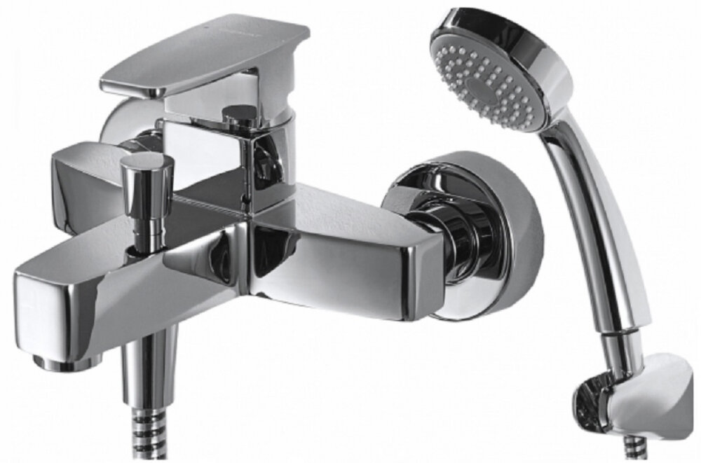 Изображение товара Смеситель для ванны Bravat Riffle F672106C-B короткий излив хром Германия