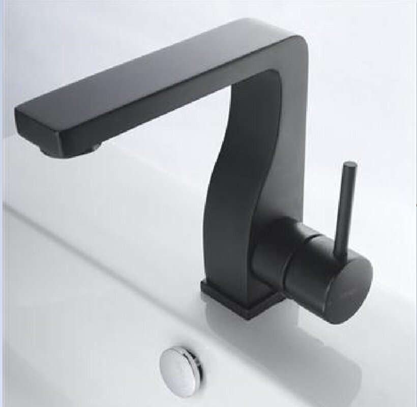 Изображение товара Смеситель Bravat Arc F16061K-2-ENG для раковины, черный