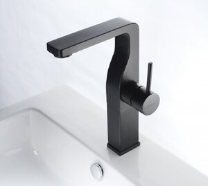 Изображение товара Смеситель Bravat Arc F16061K-A2-ENG высокий для раковины, черный