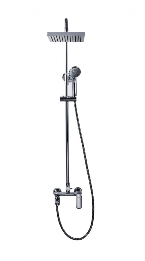 Изображение товара Душевая колонна Bravat Opal F6125183CP-A-RUS со смесителем для ванны, верхний душ квадратный, хром Изображение товара Душевая колонна Bravat Opal F6125183CP-A-RUS со смесителем для ванны, верхний душ квадратный, хром