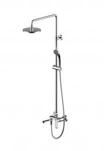 Изображение товара Душевая колонна Bravat Opal F6125183CP-A5-RUS со смесителем для ванны, верхний душ круглый, хром