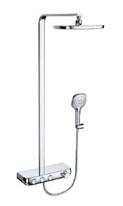 Изображение товара Душевая колонна Bravat Cobble F6389423CP-A1-ENG с термостатическим смесителем для ванны и душа, хром
