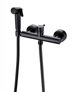 Изображение товара Смеситель Bravat D9141BW-RUS с гигиеническим душем черный