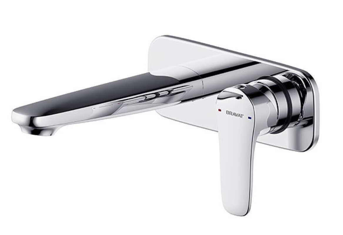 Изображение товара Смеситель (внешняя часть) Bravat Source P8173218CP-ENG встраиваемый настенный для раковины, хром