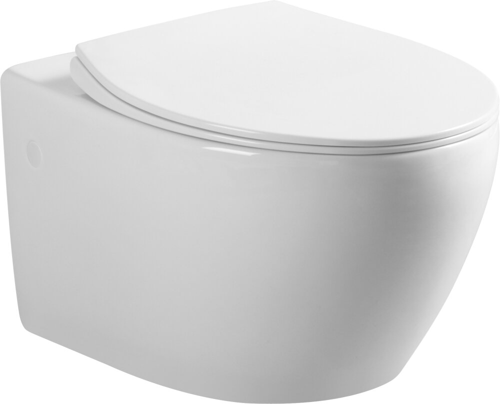 Изображение товара Подвесной безободковый унитаз Art&Max Elegant AM9316CHR, белый Изображение товара Подвесной безободковый унитаз Art&Max Elegant AM9316CHR, белый