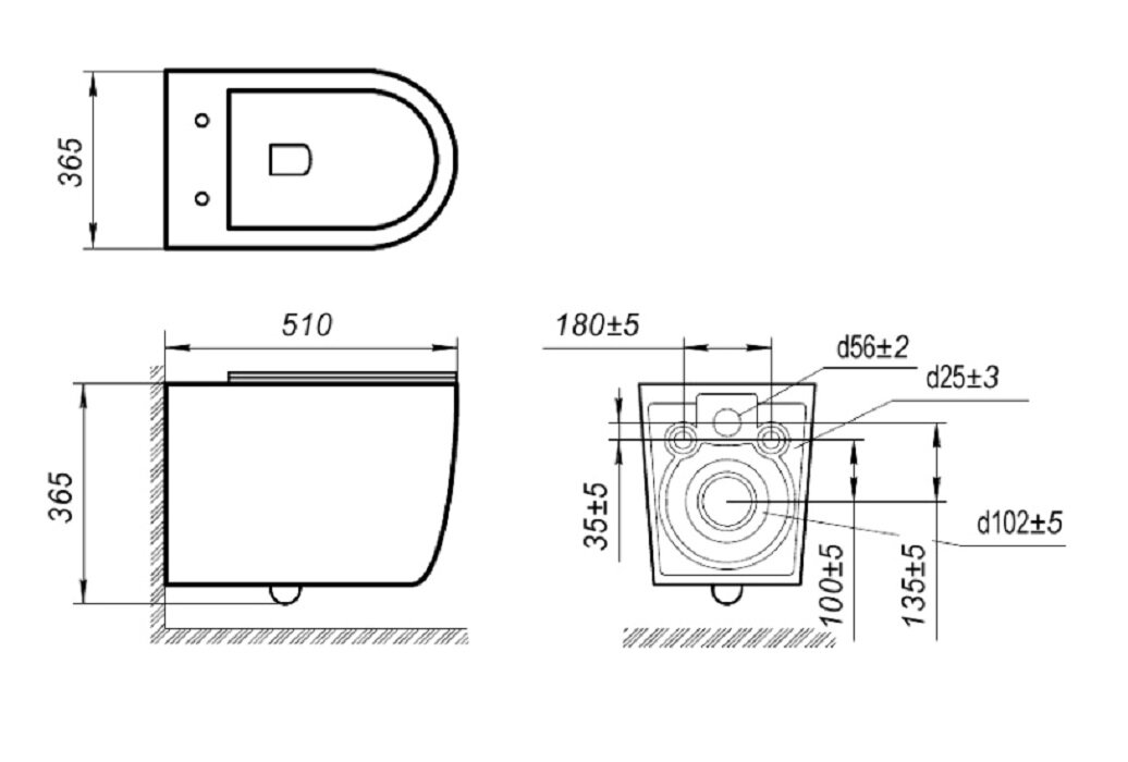 Изображение товара Подвесной безободковый унитаз Art&Max Elegant AM9316CHR, белый