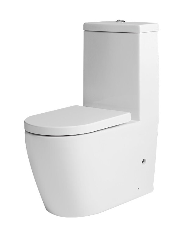 Изображение товара Напольный унитаз моноблок Bravat Gina C02005W-3-ENG сиденье с микролифтом, белый