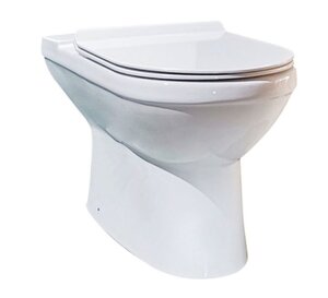 Изображение товара Напольный унитаз-компакт Bravat New Moon CX2164UW-PB-RUS/CY2164W-PB-RUS сиденье с микролифтом, белый