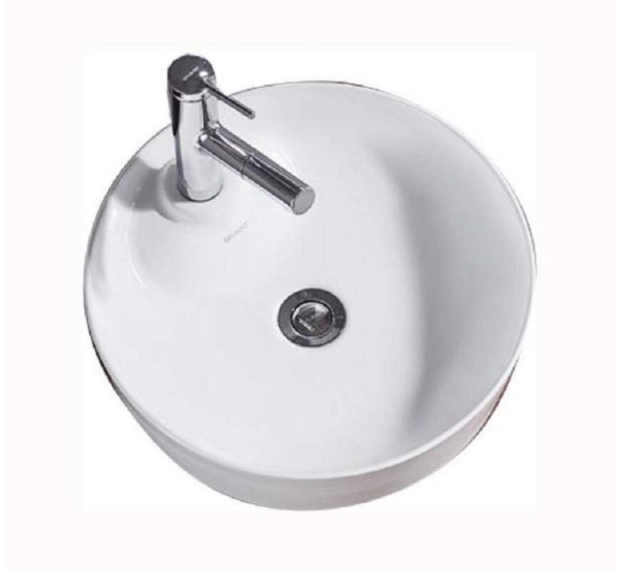 Изображение товара Раковина Bravat Affability C22239W-1-ENG 44 x 44 x 13 см накладная, круглая, отверстие под смеситель, белый Изображение товара Раковина Bravat Affability C22239W-1-ENG 44 x 44 x 13 см накладная, круглая, отверстие под смеситель, белый