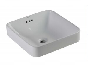 Изображение товара Раковина Bravat Meissen C22327W-ENG 41.5 x 41.5 x 17 см накладная, квадратная, белый