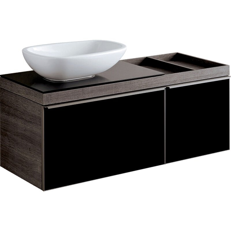 Изображение товара Тумба под раковину Geberit Citterio 500.564.JJ.1/500.565.JJ.1, 120 см, L/R, подвесная, цвет темный дуб