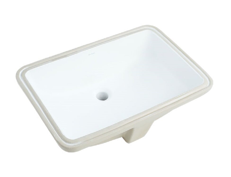 Изображение товара Раковина Bravat C22212W-ENG встраиваемая прямоугольная белая 59.5x41.5x20.5 см