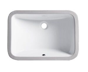 Изображение товара Раковина встраиваемая прямоугольная белая Bravat C22131W-A-ENG 56x40x20 см