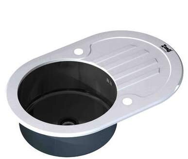 Изображение товара Мойка Zorg Inox Glass GL-7851-OV-WHITE-GRAFIT