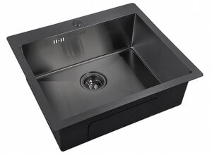 Изображение товара Кухонная мойка Zorg PVD 5951 графит нержавеющая сталь 1 чашка