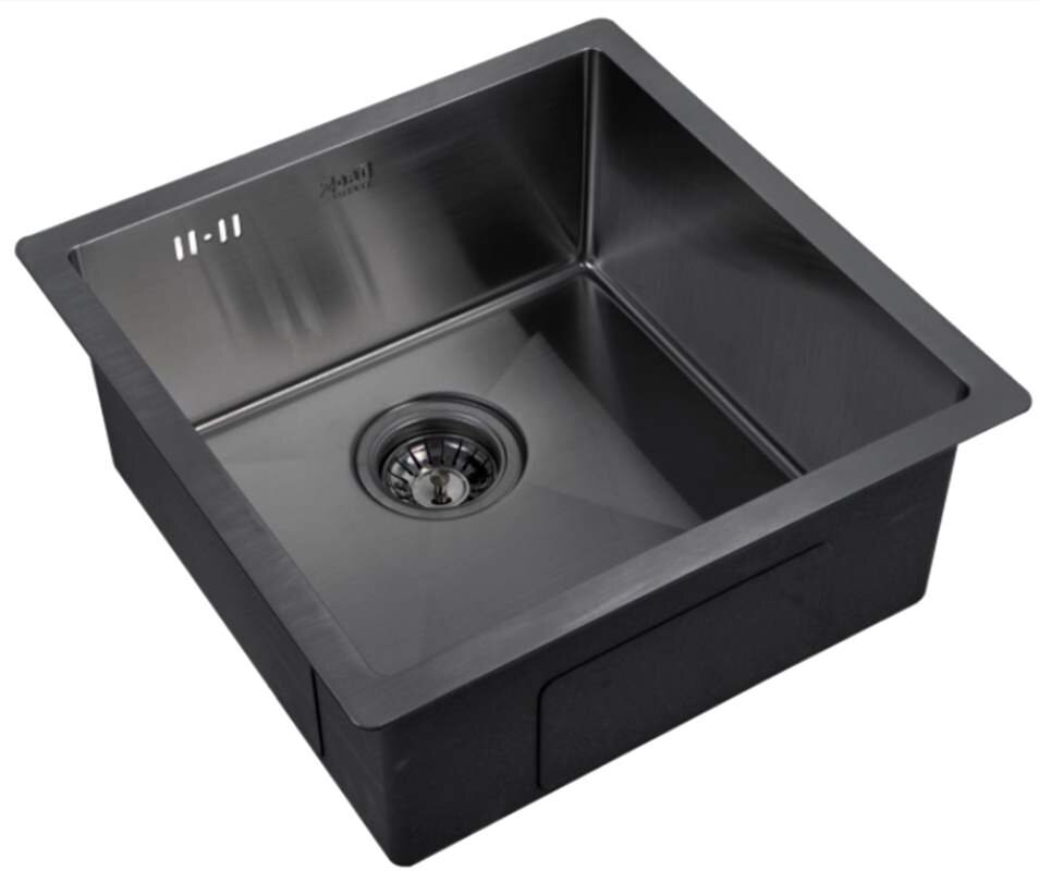 Изображение товара Мойка Zorg PVD 4444 Grafit, 44 х 44 см, графит