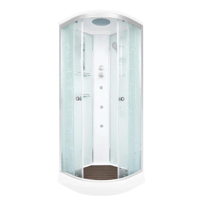 Изображение товара Душевая кабина Dto EM1510GM, 100 х 100 см, с крышей и гидромассажем Изображение товара Душевая кабина Dto EM1510GM, 100 х 100 см, с крышей и гидромассажем
