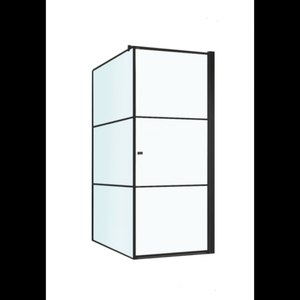 Изображение товара Душевой уголок Berges Dark 061020R/L, 90 х 90 см, стекло прозрачное, профиль черный матовый