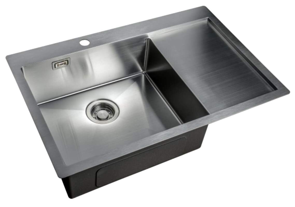 Изображение товара Кухонная мойка Zorg LIGHT ZL R 780510-L из нержавеющей стали 78х51 см брашированная матовая
