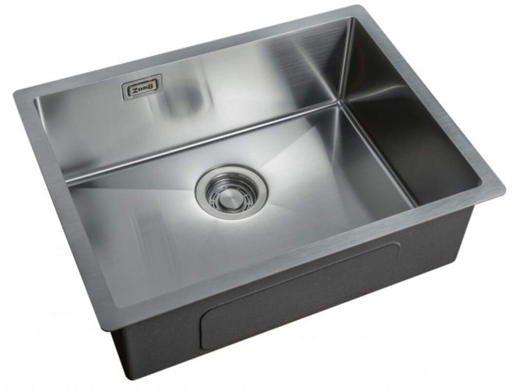 Изображение товара Кухонная мойка Zorg Light ZL R 580440 из нержавеющей стали 58х44 см с брашированной поверхностью