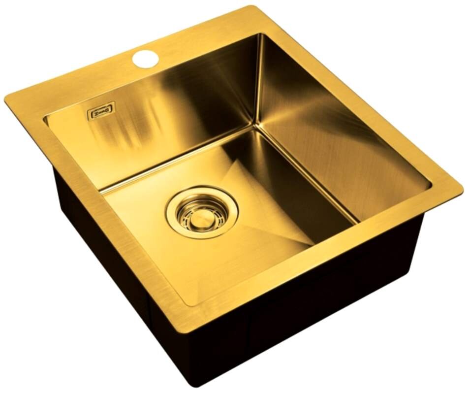Изображение товара Кухонная мойка Zorg R 450510 Bronze (PVD бронза) 1 чаша 390×410 мм