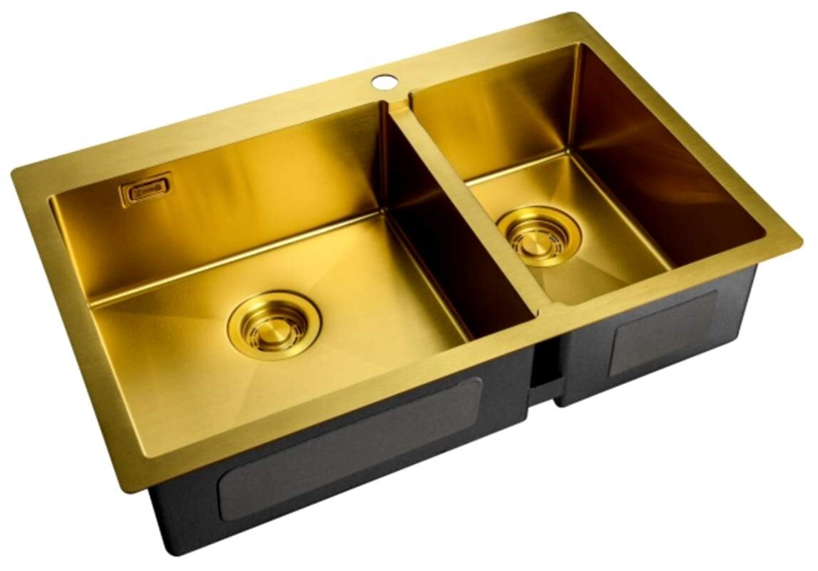 Изображение товара Мойка Zorg Light ZL R 780-2-510-L/R Bronze, 78 х 51 см Изображение товара Мойка Zorg Light ZL R 780-2-510-L/R Bronze, 78 х 51 см