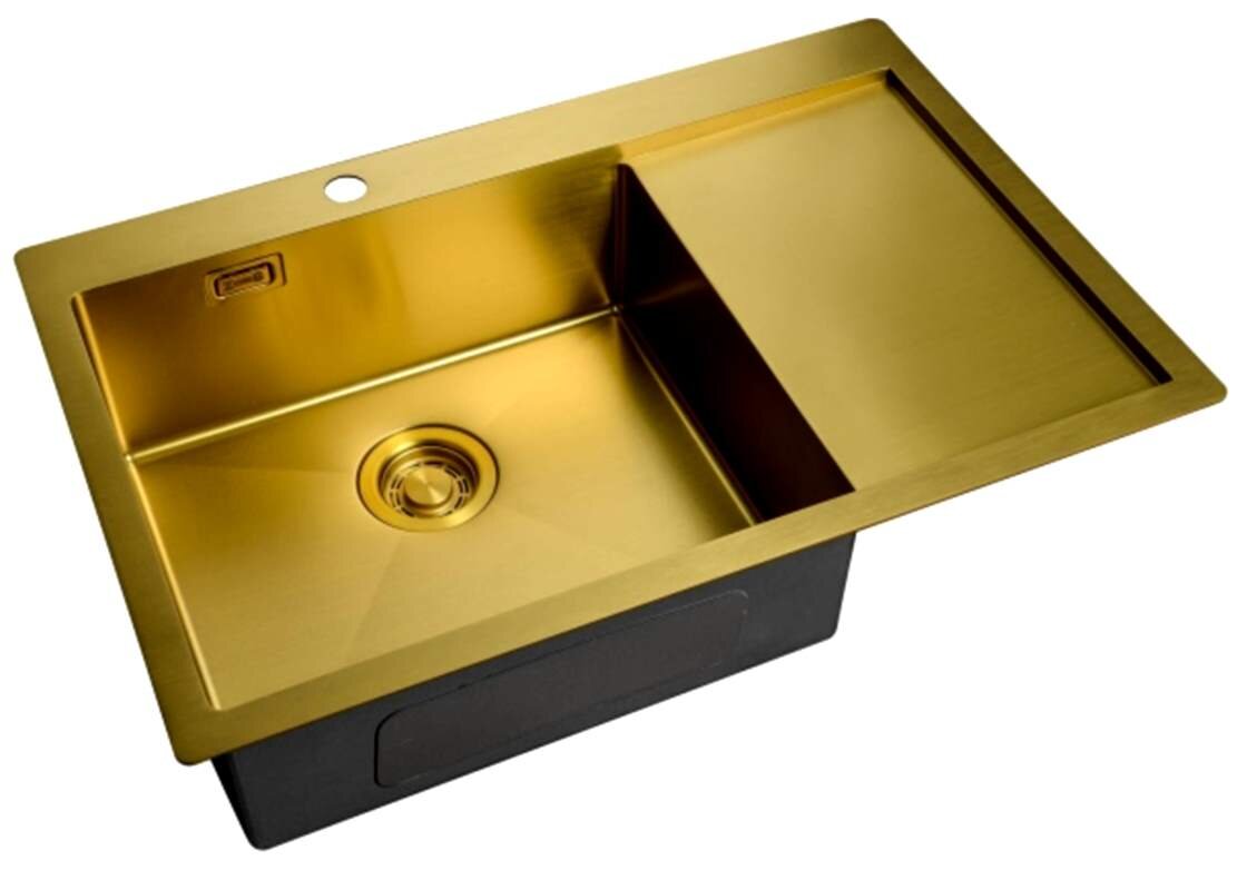 Изображение товара Мойка Zorg Light ZL R 780510-L/R Bronze, 78 х51 см, бронза Изображение товара Мойка Zorg Light ZL R 780510-L/R Bronze, 78 х51 см, бронза
