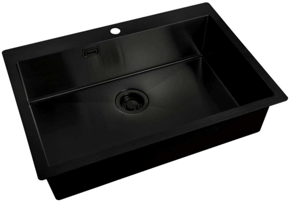 Изображение товара Кухонная мойка Zorg Light ZL R 750510 GRAFIT 75х51 см из нержавеющей стали