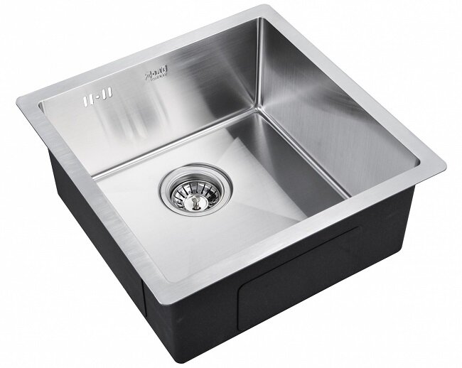 Изображение товара Мойка Zorg Inox, 44 х 44 см, брашированная матовая нержавеющая сталь, R 4444 Изображение товара Мойка Zorg Inox, 44 х 44 см, брашированная матовая нержавеющая сталь, R 4444