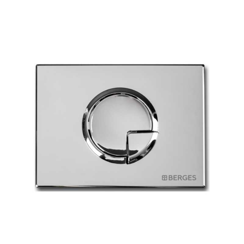 Изображение товара Клавиша смыва Berges Novum 040023 механическая хром глянец выставочный образец