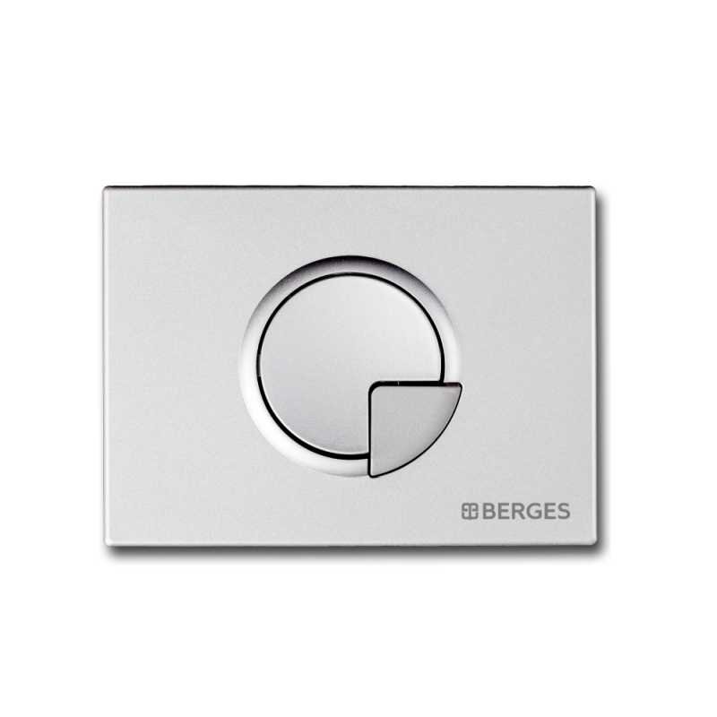 Изображение товара Клавиша смыва Berges Novum 040022 механическая для унитаза хром матовый