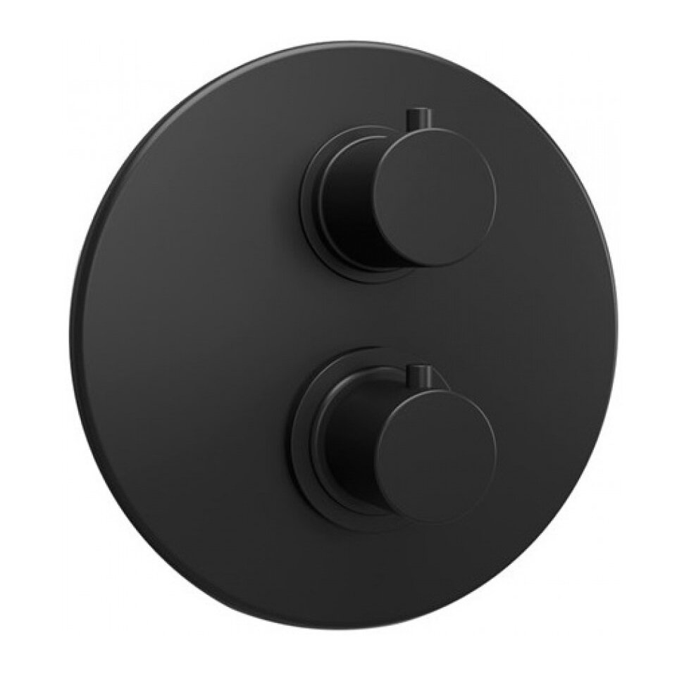 Изображение товара Смеситель Paini Cox 78PZ691TH термостат для душа встраиваемый с дивертором черный матовый