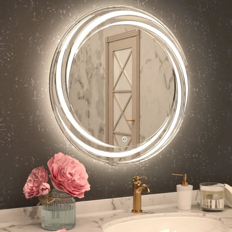 Изображение товара Зеркало KVV Group Beatrice 80x80 с гравировкой и подсветкой Изображение товара Зеркало KVV Group Beatrice 80x80 с гравировкой и подсветкой