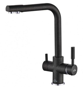 Изображение товара Кухонный смеситель Zorg Steel Hammer SH 552 BLACK CR под фильтр 2 в 1
