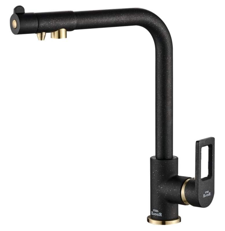 Изображение товара Смеситель Zorg SH 572 BLACK BR для кухни под фильтр 2 в 1