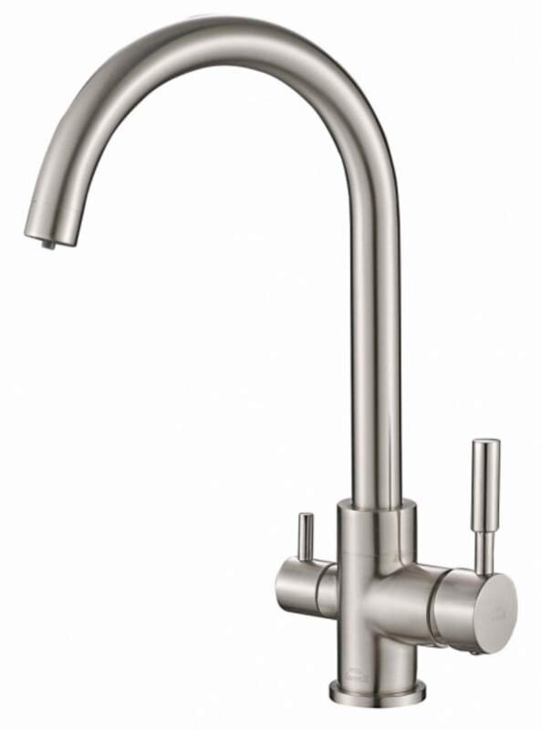 Изображение товара Смеситель кухонный под фильтр Zorg Steel Hammer SH 713 SATIN матовая нержавеющая сталь